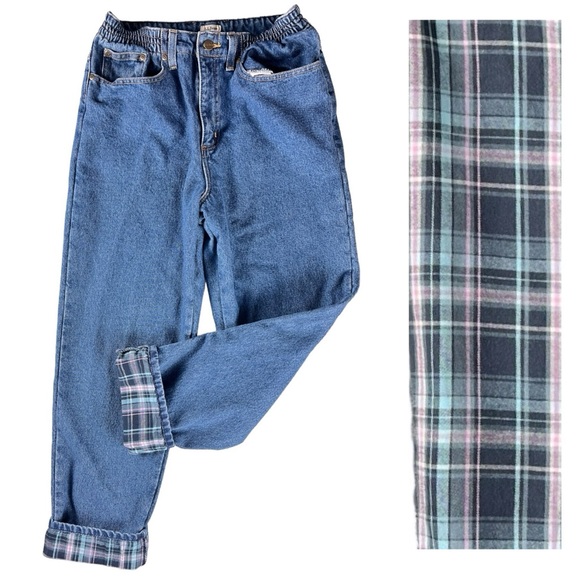 L.L. Bean Flannel Lined Original Relaxed Fit Jeans Women's Size 8 Regular - Picture 17 of 17